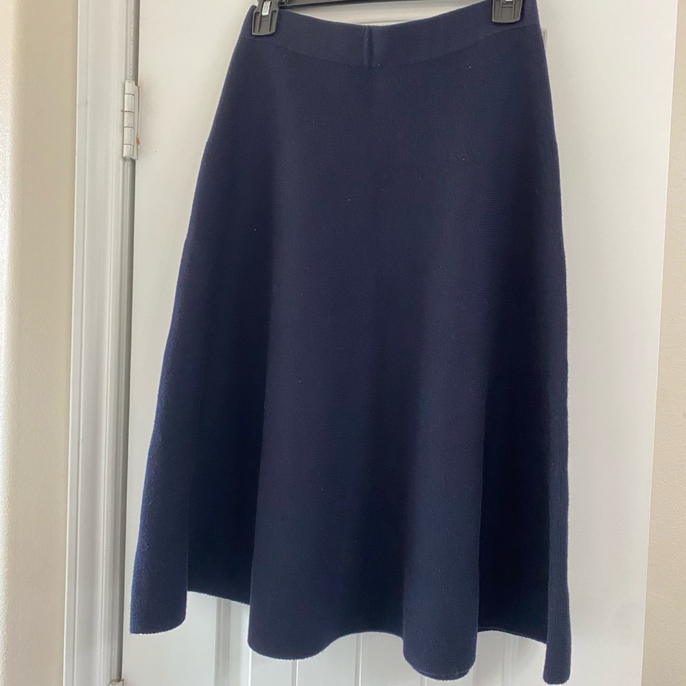 JCrew Navy Blue Sweater Skirt - A Line - 6p